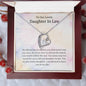 Daughter in Law- You are our Bonus Daughter- Forever Love Necklace