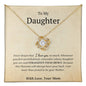 To My Daughter- Straighten Your Crown- Love Knot Necklace- Love Mom