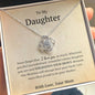 To My Daughter- Straighten Your Crown- Love Knot Necklace- Love Mom