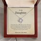 To My Daughter- Straighten Your Crown- Love Knot Necklace- Love Mom
