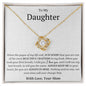 To My Daughter- Most Beautiful Chapter-Love Knot Necklace- Love Mom