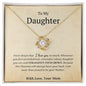To My Daughter- Straighten Your Crown- Love Knot Necklace- Love Mom
