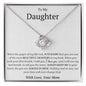 To My Daughter- Most Beautiful Chapter-Love Knot Necklace- Love Mom