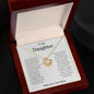 To My Daughter- I would use my last breath to say I love you-Love Knot Necklace- Love Mom